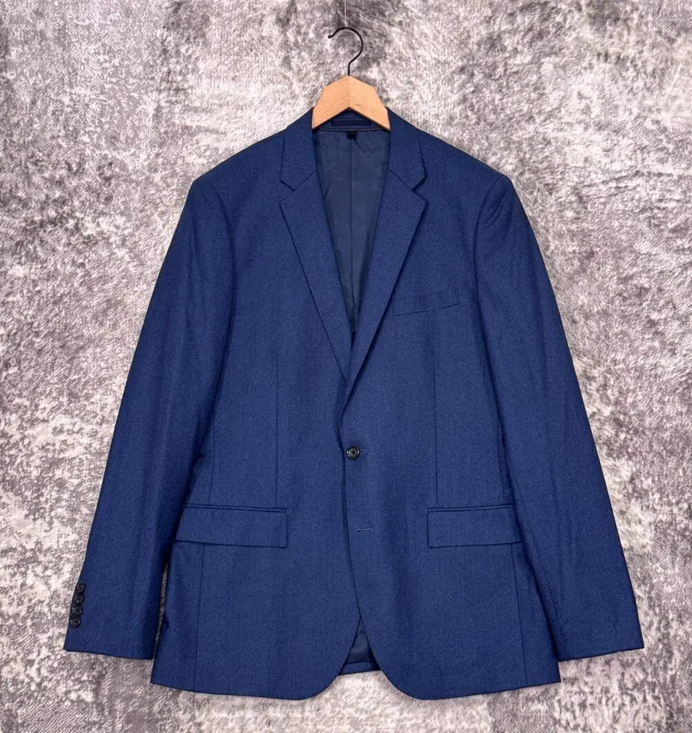 J Crew Ludlow Blazer 42L Mens Blue Italian Wool Flannel Suit Sport Jacket